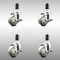 Service Caster 3 Inch 316SS Gray Poly Swivel 1-3/8 Inch Expanding Stem Caster Set Brake SCC SCC-SS316EX20S314-PPUB-TLB-138-4 - alternate 1